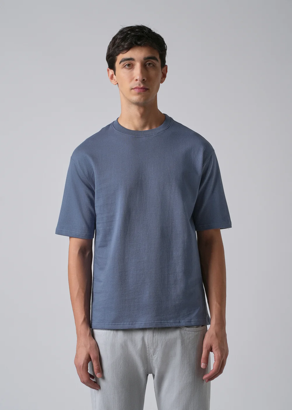 Blue Basic Relaxed Fit T-shirt