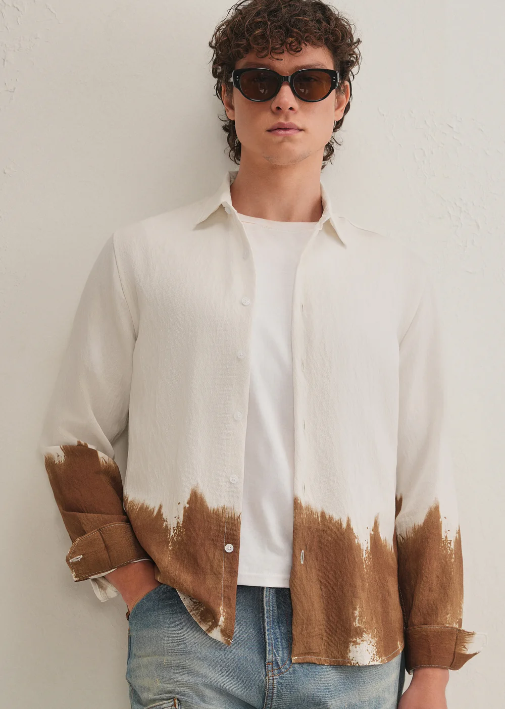 White_BrownDip-DyedShirt_2